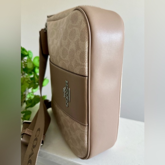 Coach Ellie Signature Crossbody File Messenger Bag with Jacquard Strap - Picture 6 of 16